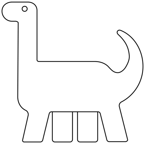 Sauropod Emoji Coloring Page